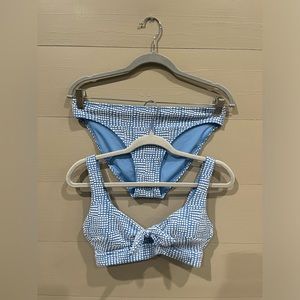 Aerie blue spotted bikini set